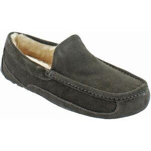 Ugg Mens Loafer Slipper Size 17 or 18 US Ascot Suede Wool Slip On Charcoal Grey
